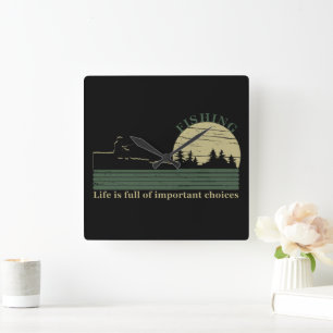 Fungerande vintage fyrkantig klocka