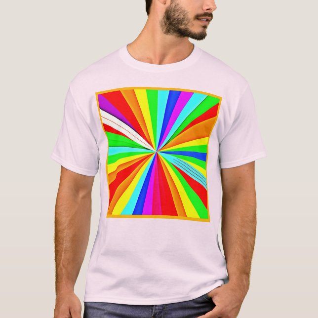 Fungerar brant Hues Colorful Mönster T Shirt (Framsida)
