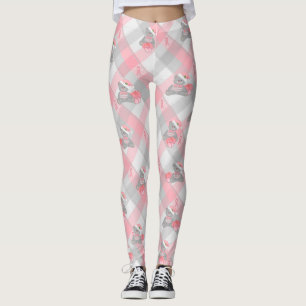 Fungerar den rosa banddamasker för helgdag ut leggings