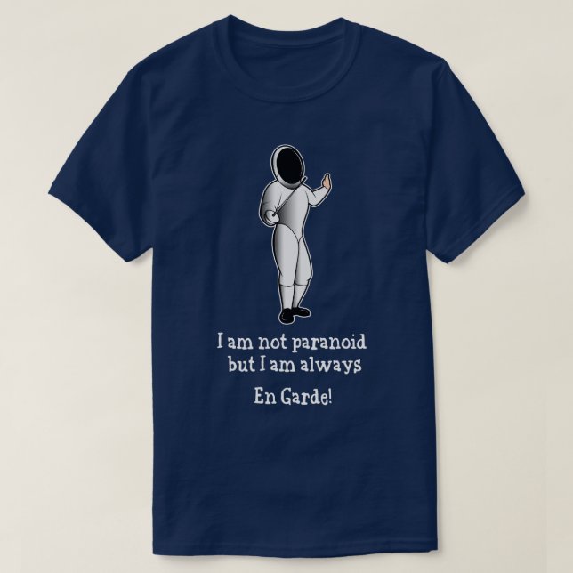 Fungerar Sports Sword Fencer Fighening Fening T Shirt (Design framsida)