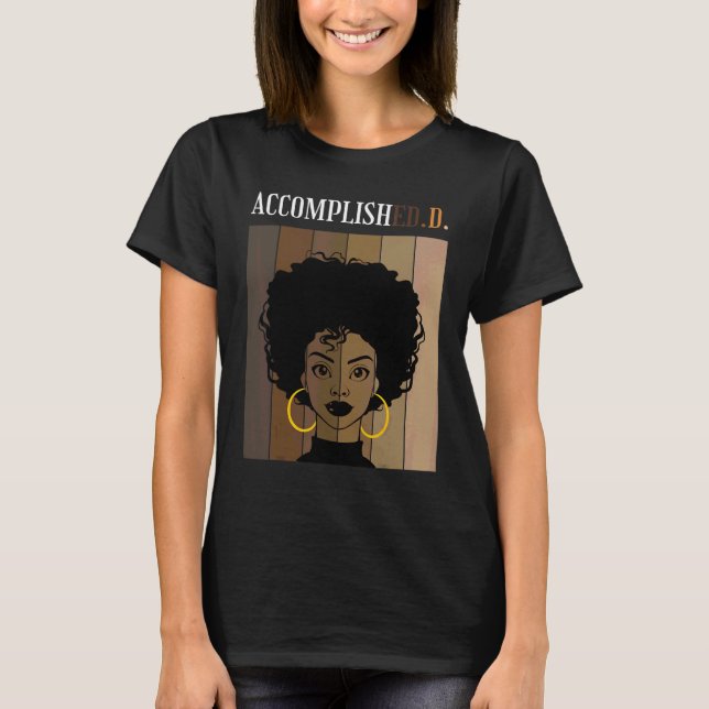 Fungerat D edd doktor för utbildning i svart Af T Shirt (Framsida)