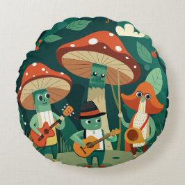 Funghi Funk Fest Rund Kudde