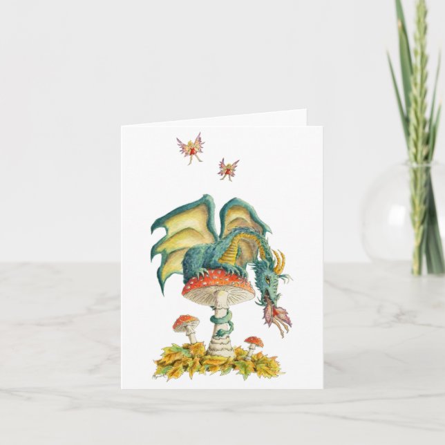 Fungi Dragon notecard Kort (Framsida)
