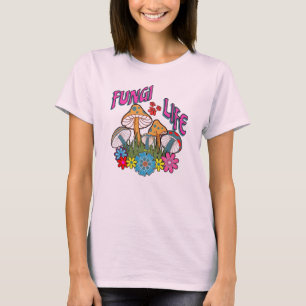 Fungi Life Retro Psychedelic Boho Blommigt svamp T Shirt