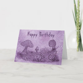 Fungi Meadow Birthday Card Kort