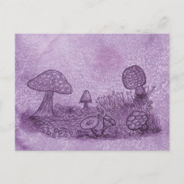 Fungi Meadow Postcard Vykort