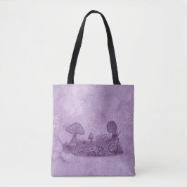 Fungi Meadow Tote Bag Tygkasse
