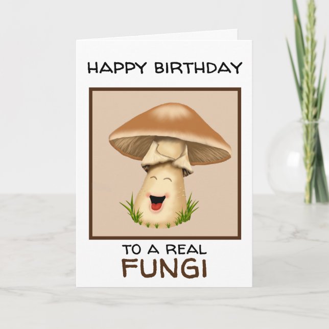 Fungi Mushroom Birthday Kort (Framsida)
