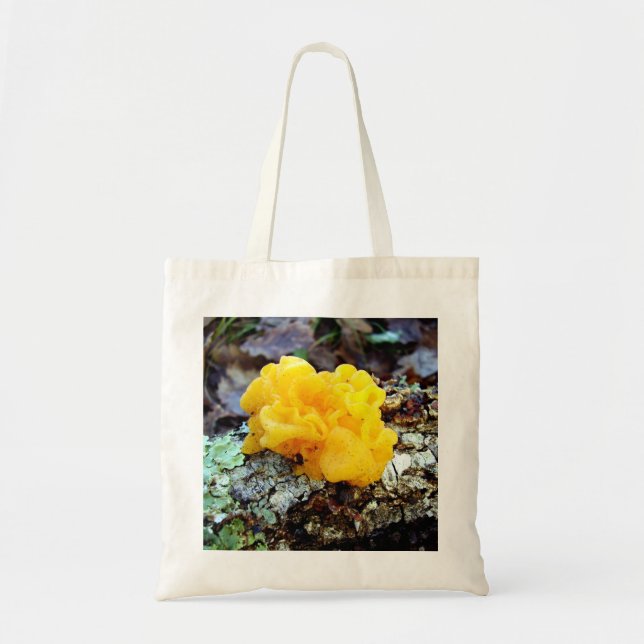 Fungi Tremella Mesenterica Tote Bag Tygkasse (Framsidan)
