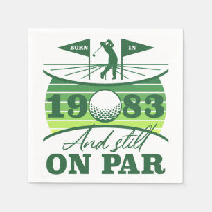 Fungny 1983 Golfer 40:e födelsedagen Pappersservett
