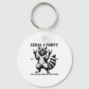 Fungny 40:e födelsedag Est 1985 Feral & Fyrtio Nyckelring