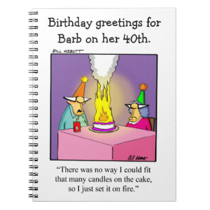 Fungny 40:e födelsedag Party Guestbook Anteckningsbok