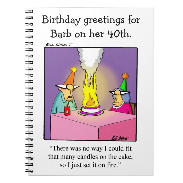 Fungny 40:e födelsedag Party Guestbook Anteckningsbok (Framsidan)