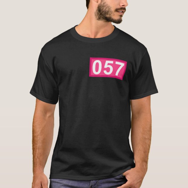 Fungny 57 år gammal gåva nummer 057 Patch 57th Bir T Shirt (Framsida)