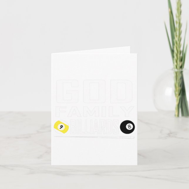 Fungny Bassäng Billiard God Family Billiards Gift Kort (Framsida)