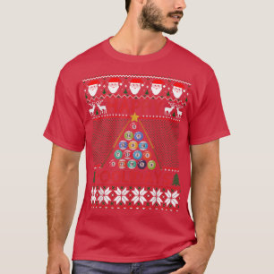 Fungny Bassäng Julgran Billiards ugly Sweater T Shirt