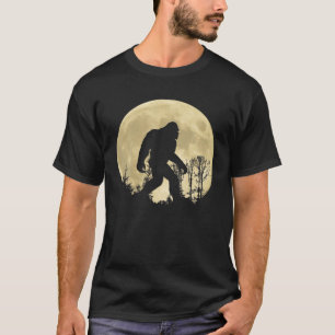 Fungny Bigfoot Sasquatch Full Moon Forest T Shirt