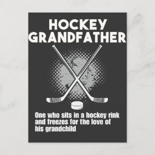 Fungny Ice Hockey Grandfather-Frys för farmor Vykort