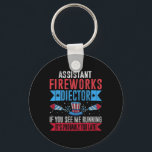 Fungny Istant Fireworks Director I Springa You Spr Nyckelring<br><div class="desc">Fyrverksdirektör i Springa du Springa 4 juli</div>