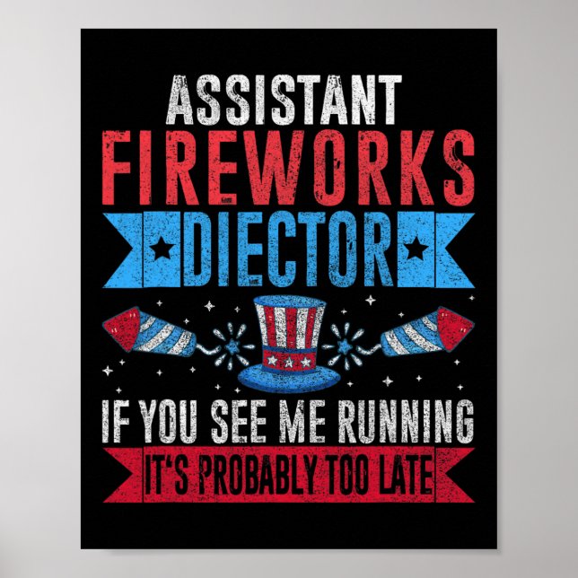 Fungny Istant Fireworks Director I Springa You Spr Poster (Framsidan)