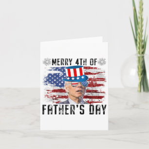 Fungny Joe Biden 4 juli Merry 4:e av Far d Kort