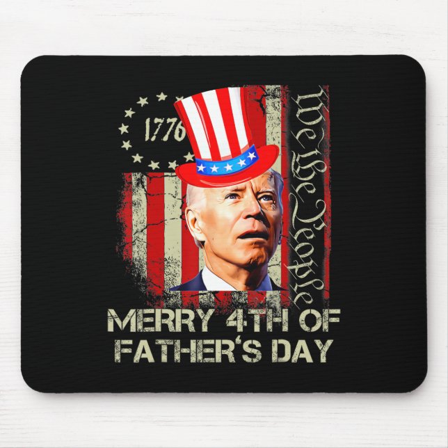 Fungny Joe Biden 4 juli Merry 4th of Pappor Musmatta (Framsidan)
