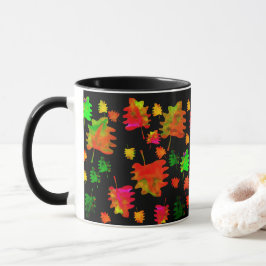 Fungny löv vattenfärgskaffe mugg