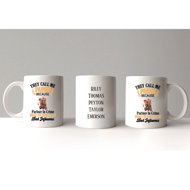 Fungny papaw, farfar, farfar, Anpassade Kaffemugg (Funny Papaw, Grandpa, Grandfather, Customizable Coffee Mug
)