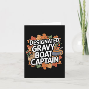 Fungny Thanksgiving Food - Gravy Boat Kapten Kort