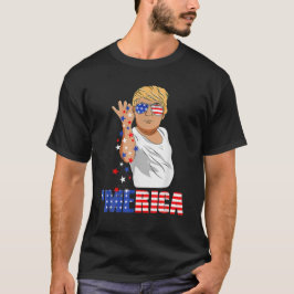 Fungny Trump Salt Merica Freedom 4:e juli T Shirt