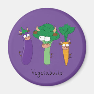 Fungny Vegetables Cute Tecknad Kids Magnet