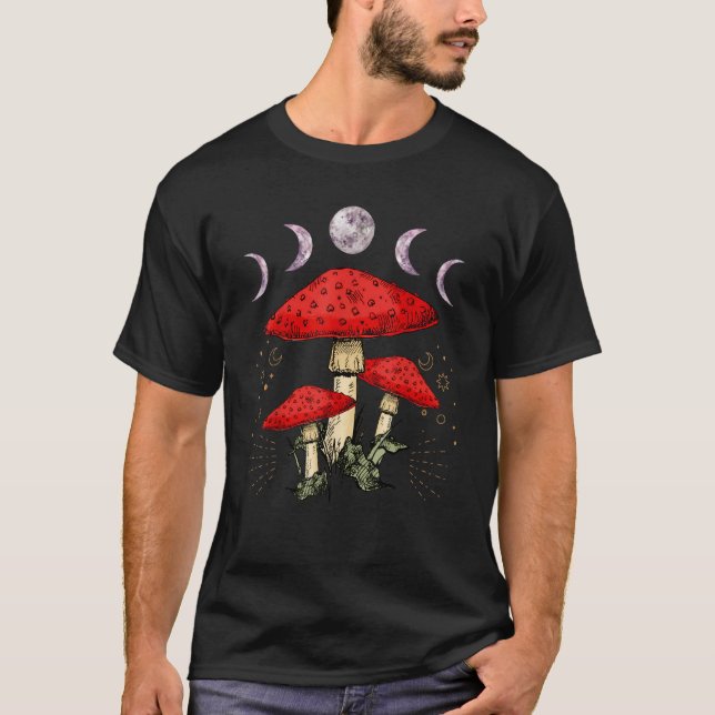 Fungus Magic Psilocybin Mushrooms Hippie  1 T Shirt (Framsida)
