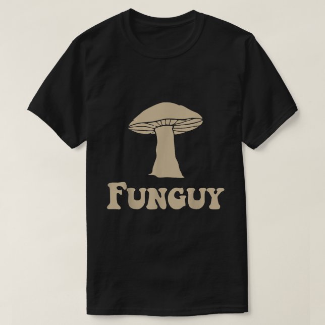 Funguy Mushroom Pun Retro Design T Shirt (Design framsida)