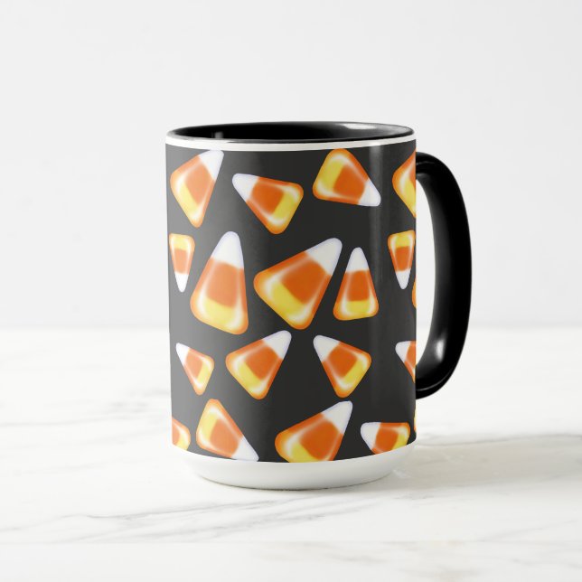FunHalloween candy mönster, roligt candy corn-beha Mugg (Framsida höger)