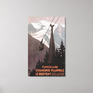 Funiculaire Le Brevent Cable Car Poster Canvastryck