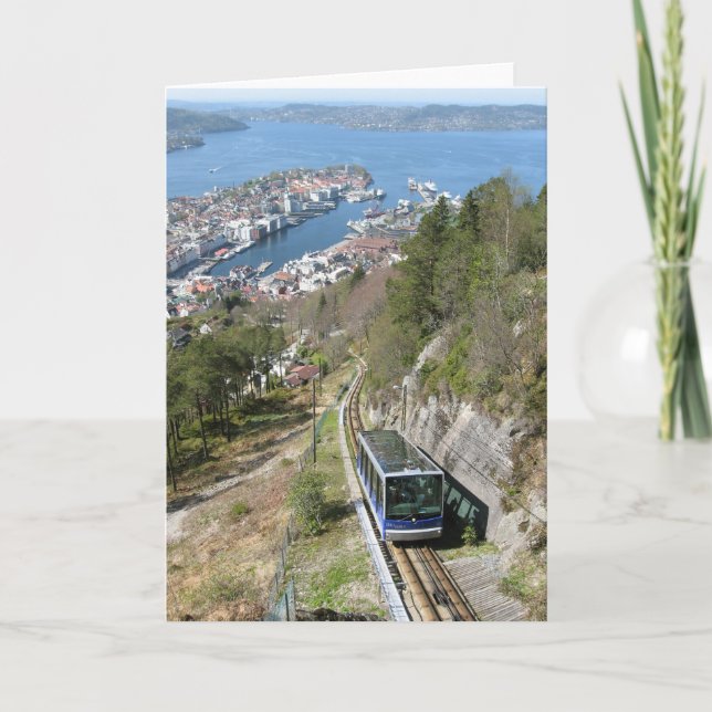 Funicular in Bergen Card Kort (Framsida)