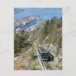 Funicular in Bergen Postcard Vykort