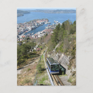 Funicular in Bergen Postcard Vykort