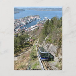 Funicular in Bergen Postcard Vykort