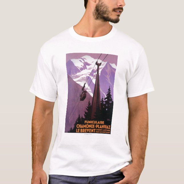 Funicular järnväg till Brevent Mt. T Shirt (Framsida)