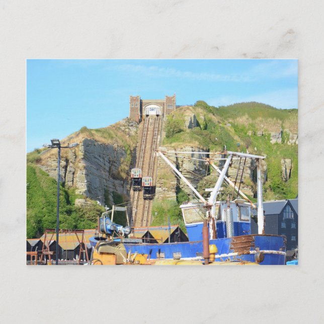 Funicular Railway Hastings Vykort (Framsida)