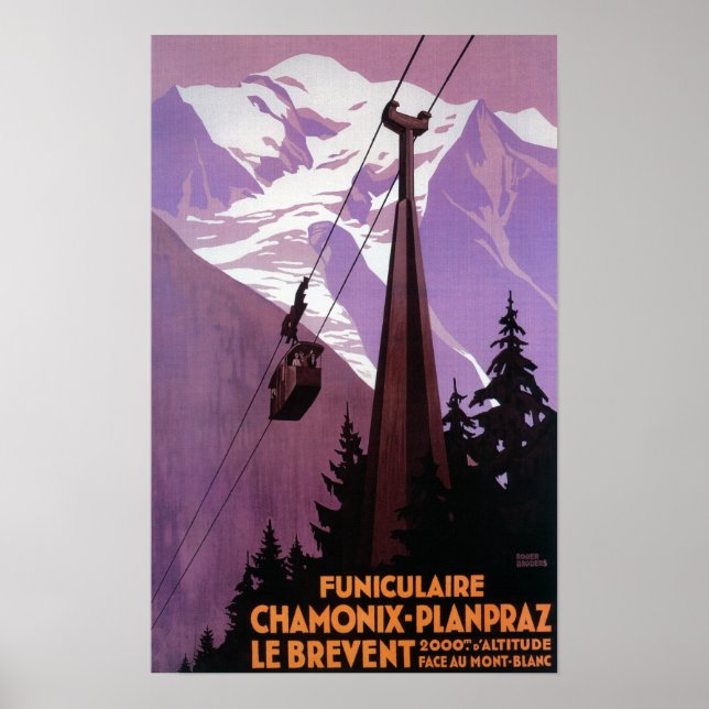 Funicular Railway till Brevent Mt. Poster (Framsidan)