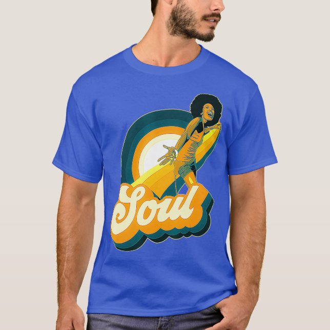 Funk Afro Disco Soul på 70-talet T Shirt (Framsida)