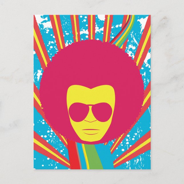 Funk ~ Funky Soul Disco Man Vykort (Framsida)