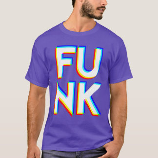 Funk i stora feta CMYK-bokstäver Behe Meme vintage T Shirt