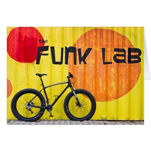 Funk Lab fetcykel Hälsningskort (Framsidan Horizontal)