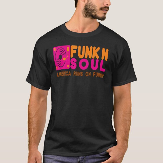 Funk N Soul Donut Parody Dj Turntable Funk T Shirt (Framsida)