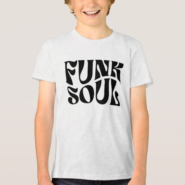 Funk Soul retro musik logodesign T Shirt (Framsida)