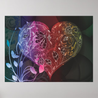 funkadeliskt moget hjärta i kärlek poster