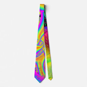 Funkidelic Dichroic Fused Glass Fractal Slips